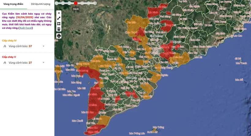 Nắng nóng bao trùm, cảnh báo nhiều vùng có nguy cơ cháy rừng ở cấp nguy hiểm