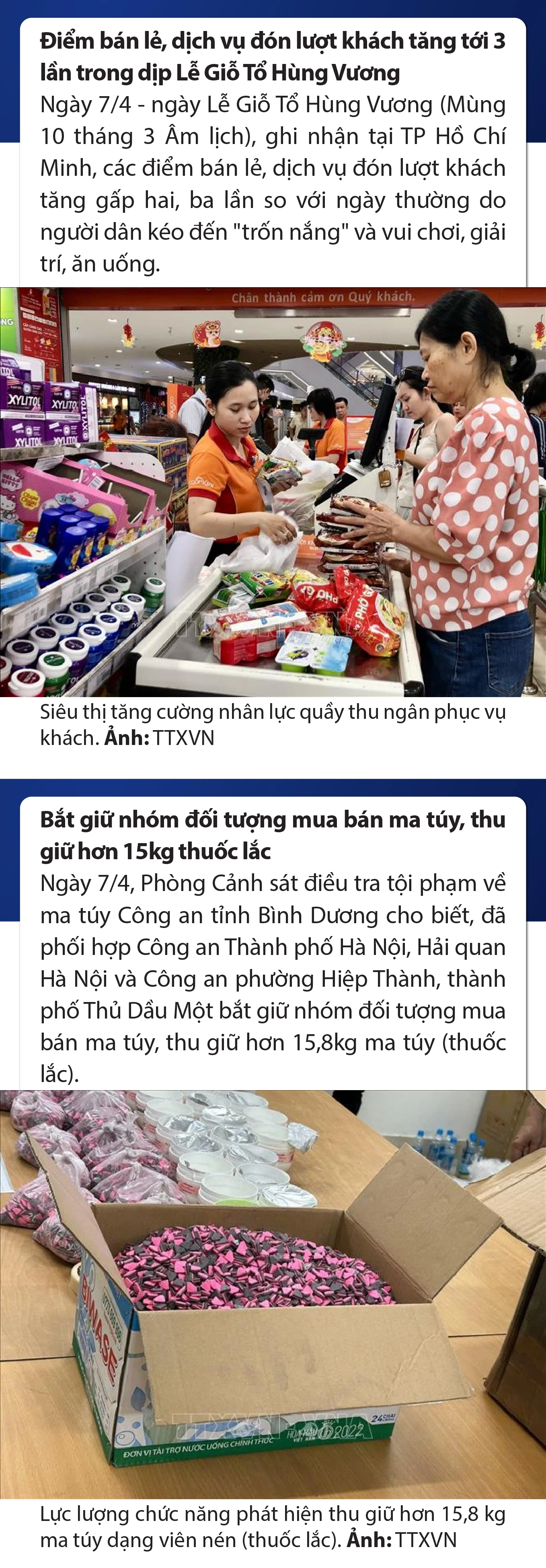 Sự kiện nổi bật trong nước, quốc tế ngày 7/4/2025