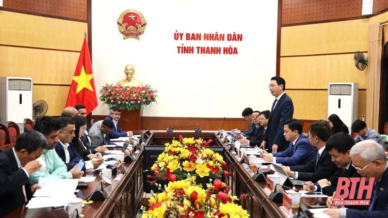 Thu hút doanh nghiệp Ấn Độ đầu tư trên 6 lĩnh vực tại Thanh Hóa
