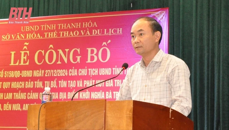 Công bố Quyết định Phê duyệt Quy hoạch bảo tồn, tu bổ, tôn tạo và phát huy giá trị di tích, địa điểm khởi nghĩa Bà Triệu