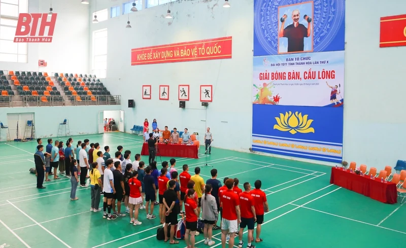 155 vận động viên tham gia Giải cầu lông, bóng bàn - Đại hội TDTT tỉnh lần thứ X