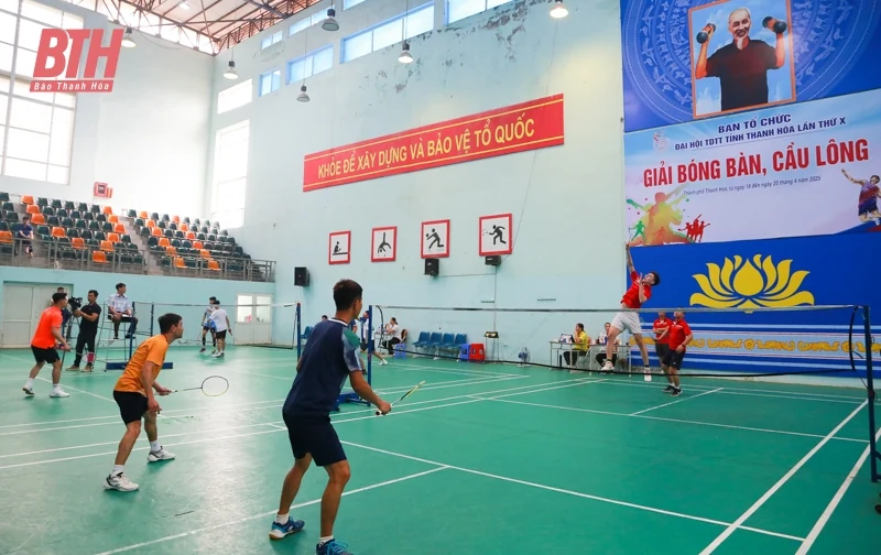 155 vận động viên tham gia Giải cầu lông, bóng bàn - Đại hội TDTT tỉnh lần thứ X