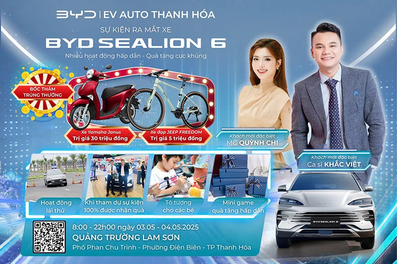BYD Thanh Hóa ra mắt công nghệ đột phá và đại tiệc âm nhạc thăng hoa tại Quảng trường Lam Sơn