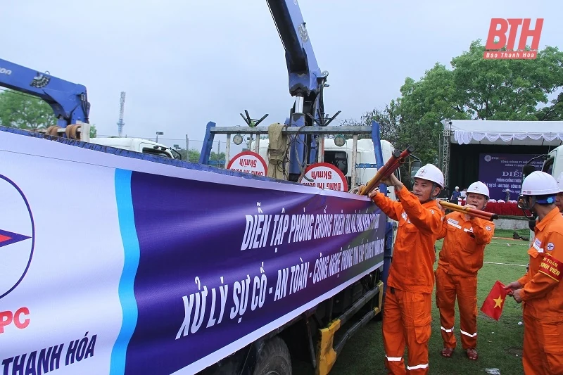 Công ty Điện lực Thanh Hóa nâng cao chất lượng chương trình diễn tập, sẵn sàng ứng phó thiên tai 