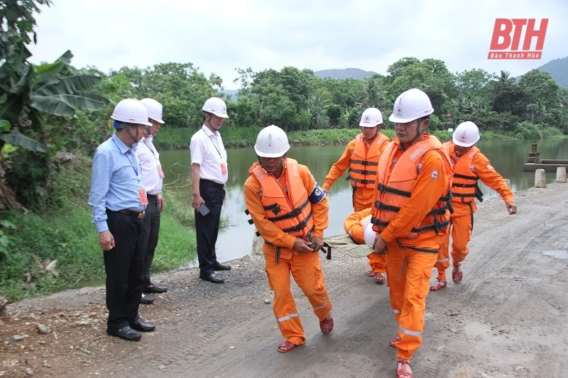 Công ty Điện lực Thanh Hóa nâng cao chất lượng chương trình diễn tập, sẵn sàng ứng phó thiên tai 