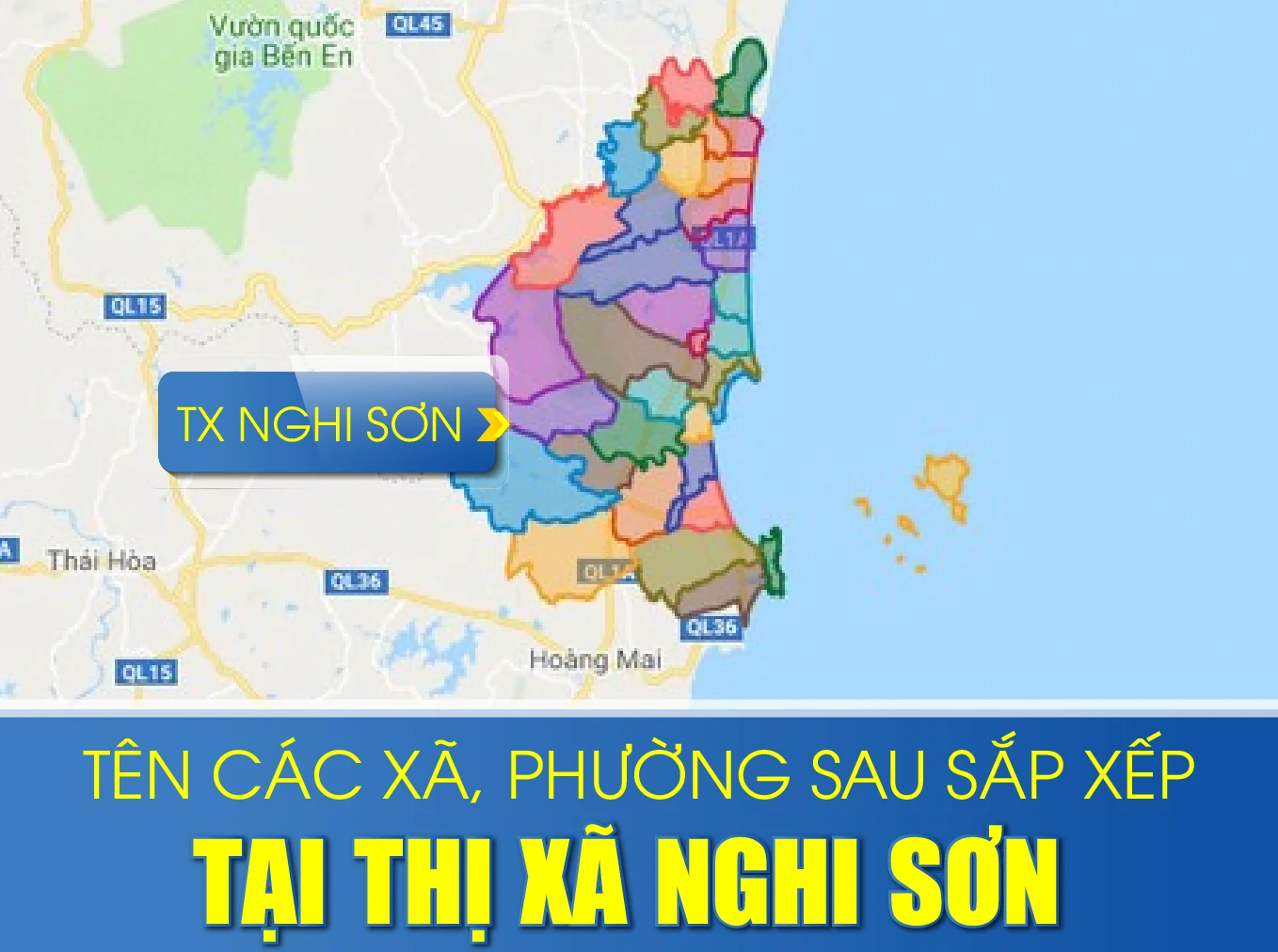 Tên các xã, phường sau sắp xếp tại thị xã Nghi Sơn