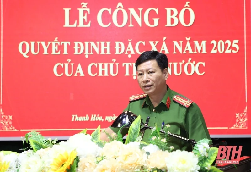 Trại giam Thanh Phong công bố Quyết định đặc xá của Chủ tịch nước