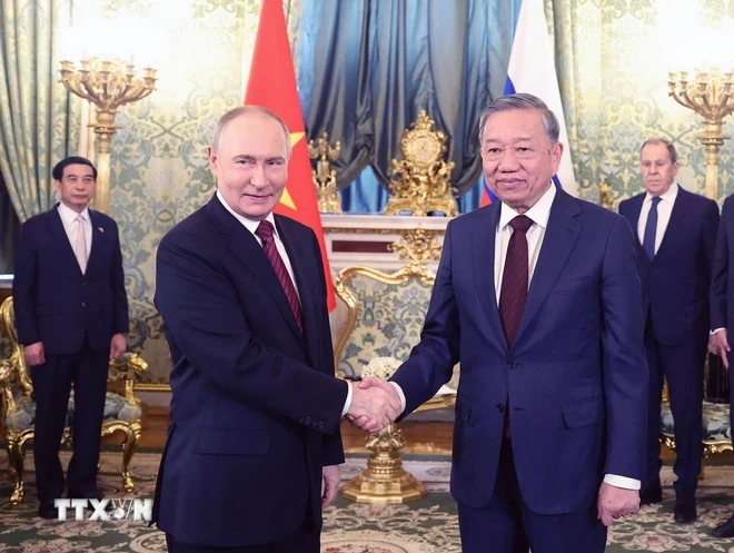 Tổng Bí thư Tô Lâm hội đàm với Tổng thống Nga Vladimir Putin