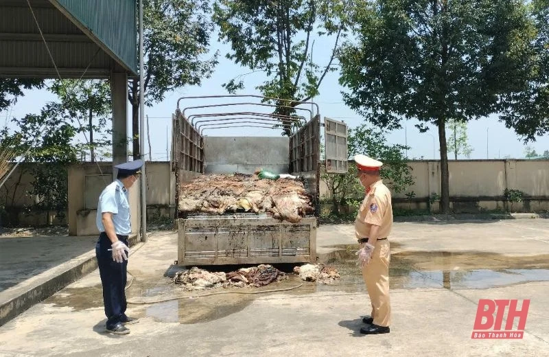 Tiêu hủy gần 5 tấn da trâu, bò không rõ nguồn gốc, xuất xứ