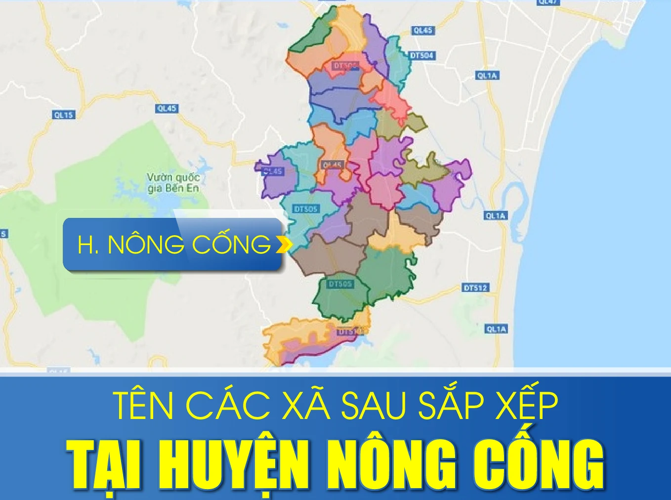 Tên các xã sau sắp xếp tại huyện Nông Cống