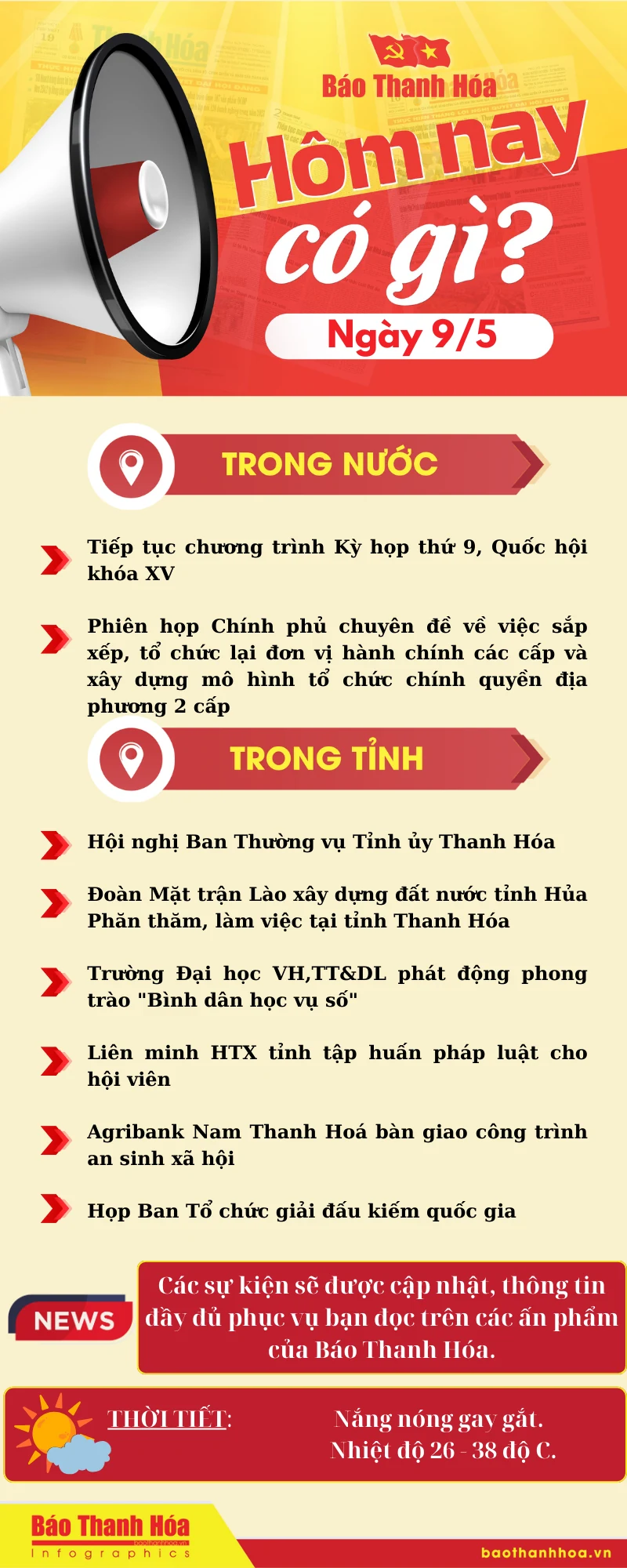Hôm nay có gì? - Sự kiện nổi bật ngày 9/5/2025