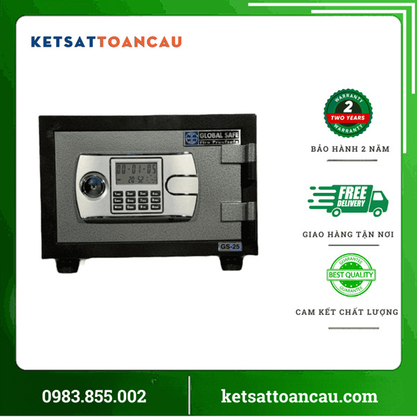 Mua két sắt mini giá rẻ chính hãng tại Két Sắt Toàn Cầu