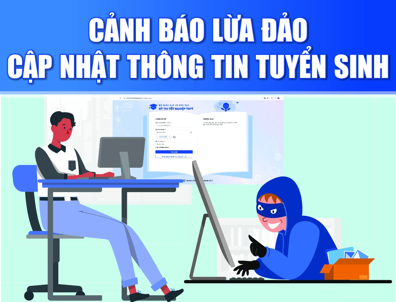 Cảnh báo lừa đảo cập nhật thông tin tuyển sinh
