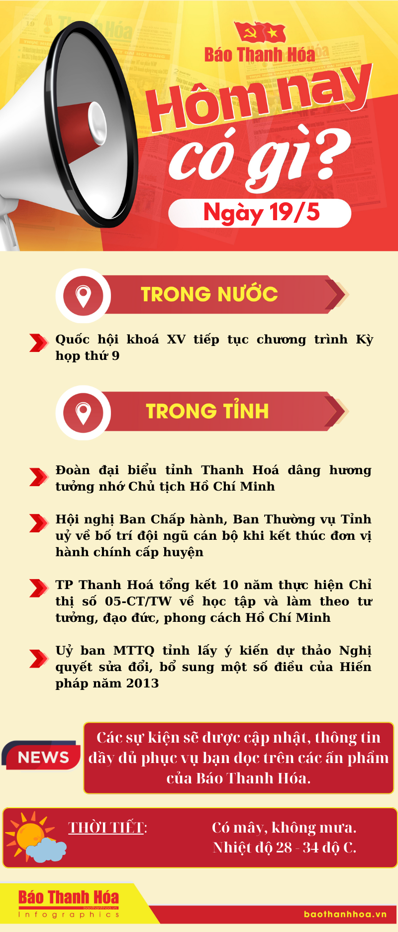 Hôm nay có gì? - Sự kiện nổi bật ngày 19/5/2025