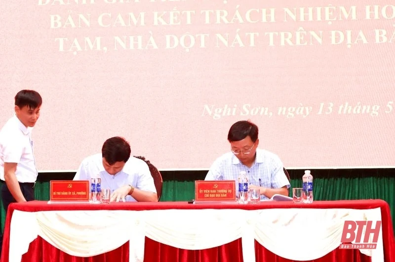 Thị xã Nghi Sơn: Ký cam kết trách nhiệm hoàn thành xóa nhà tạm, nhà dột nát 