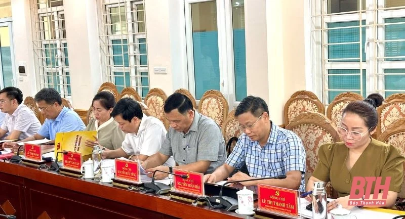 Kiểm tra, đôn đốc việc triển khai sắp xếp đơn vị hành chính cấp xã tại huyện Thọ Xuân