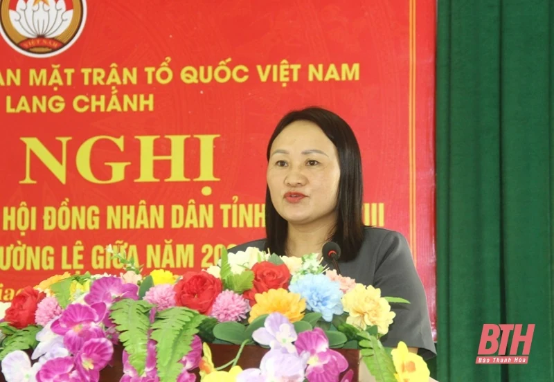 Trưởng Ban Tuyên giáo và Dân vận Tỉnh ủy Đào Xuân Yên tiếp xúc cử tri huyện Lang Chánh