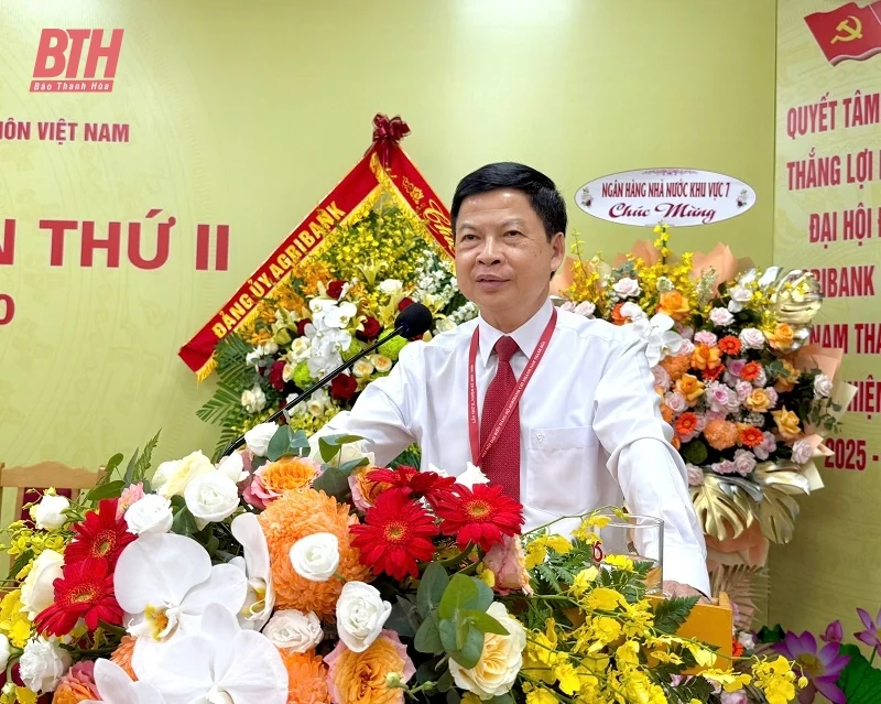 Nhiệm kỳ 2025-2030 Agribank Nam Thanh Hóa phấn đấu hàng năm tăng trưởng 9-11%