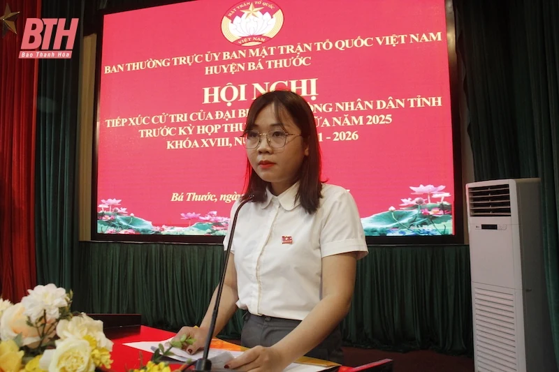 Tổ đại biểu HĐND tỉnh tiếp xúc cử tri huyện Bá Thước