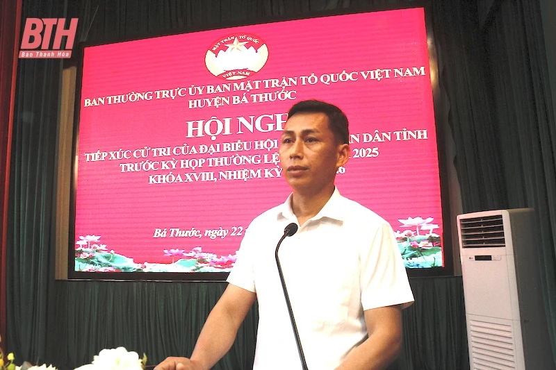 Tổ đại biểu HĐND tỉnh tiếp xúc cử tri huyện Bá Thước