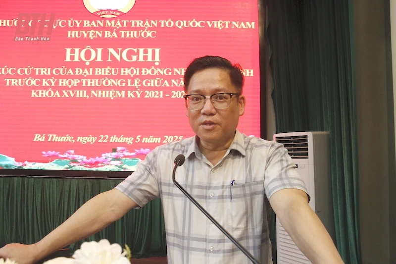 Tổ đại biểu HĐND tỉnh tiếp xúc cử tri huyện Bá Thước