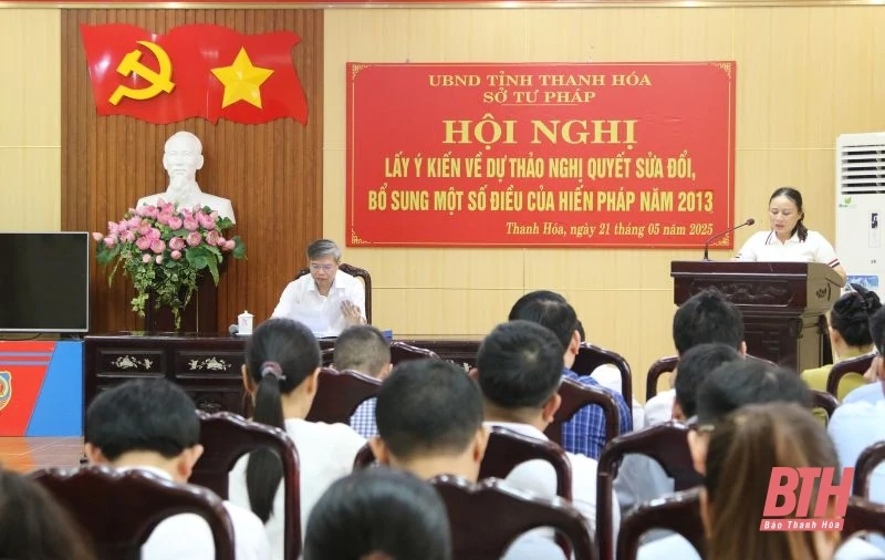 Sở Tư pháp lấy ý kiến về dự thảo Nghị quyết sửa đổi, bổ sung một số điều của Hiến pháp 2013