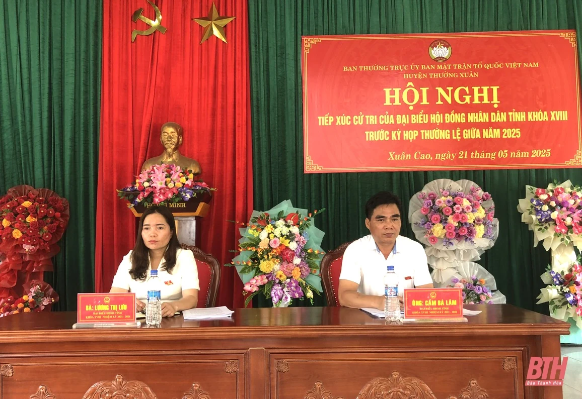 Tổ đại biểu HĐND tỉnh tiếp xúc cử tri huyện Thường Xuân