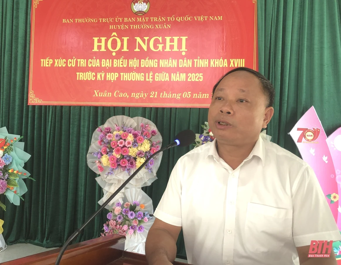 Tổ đại biểu HĐND tỉnh tiếp xúc cử tri huyện Thường Xuân