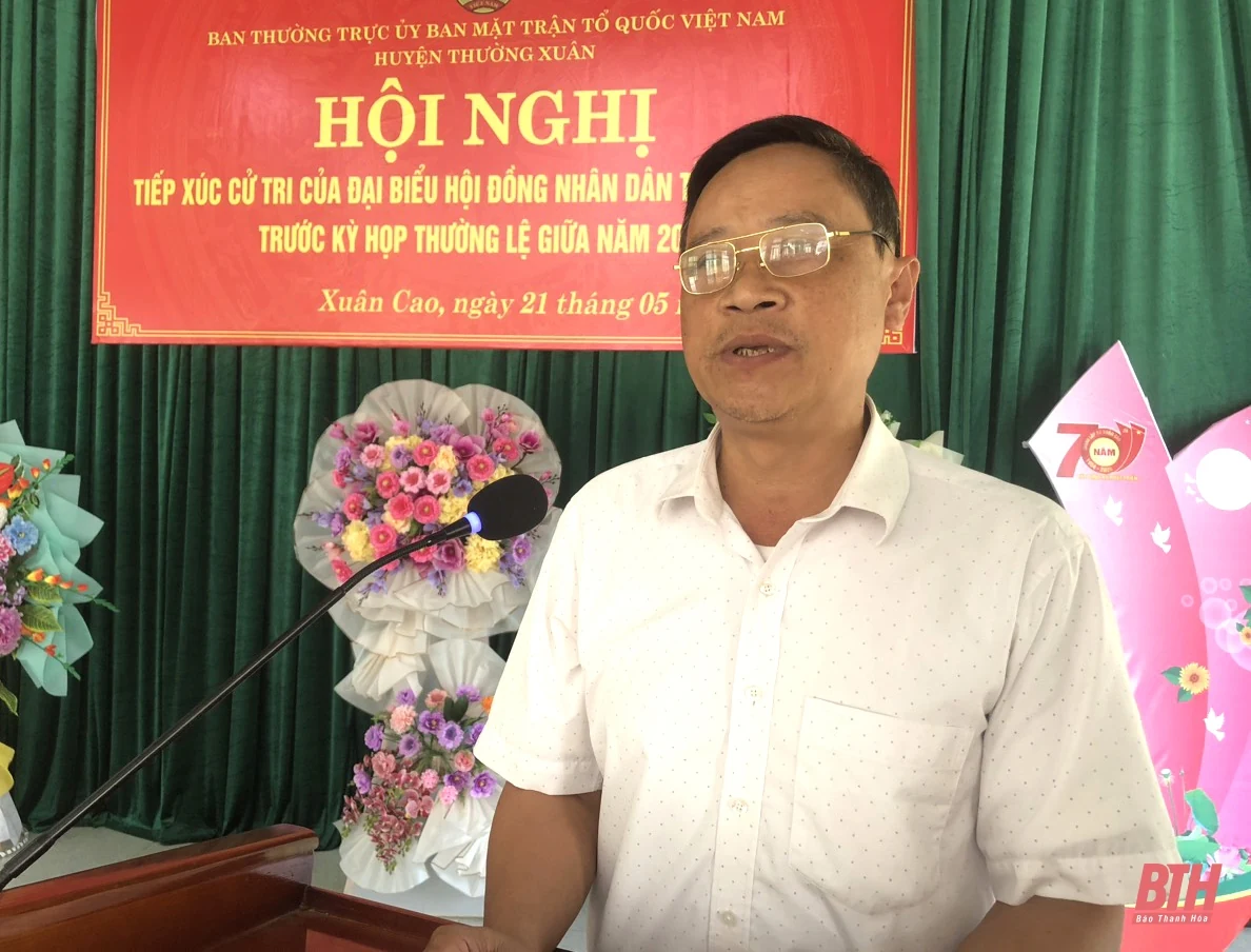 Tổ đại biểu HĐND tỉnh tiếp xúc cử tri huyện Thường Xuân