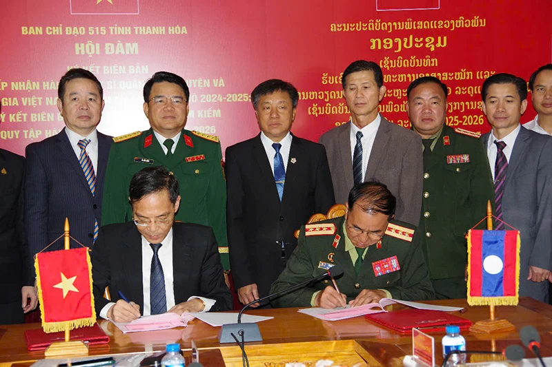 Tăng cường hợp tác tìm kiếm, quy tập hài cốt liệt sỹ tại Lào 