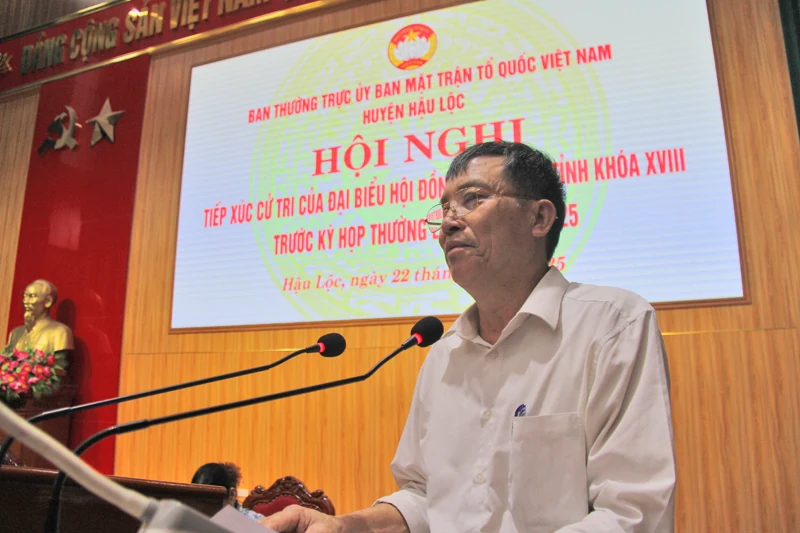 Cử tri Hậu Lộc đề nghị tỉnh có phương án xử lý tài sản công sau sáp nhập đơn vị hành chính