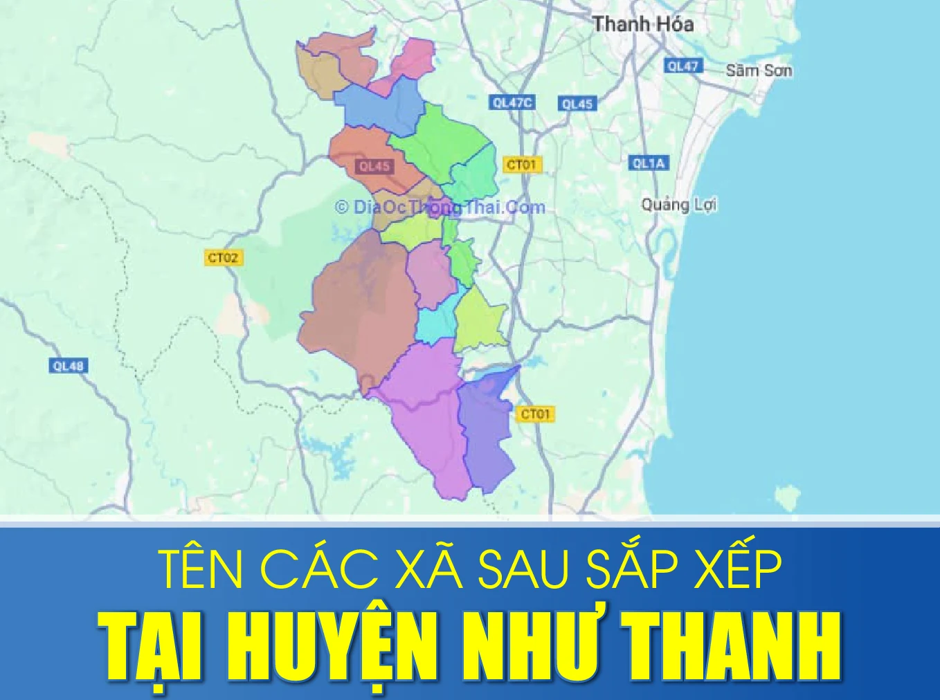 Tên các xã sau sắp xếp tại huyện Như Thanh
