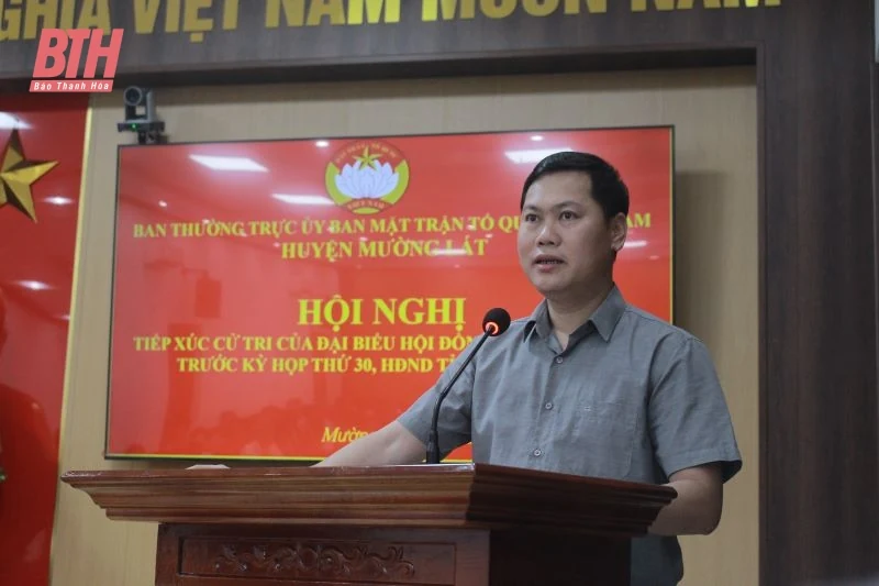 Cử tri huyện Mường Lát kiến nghị đẩy nhanh tiến độ các dự án tái định cư