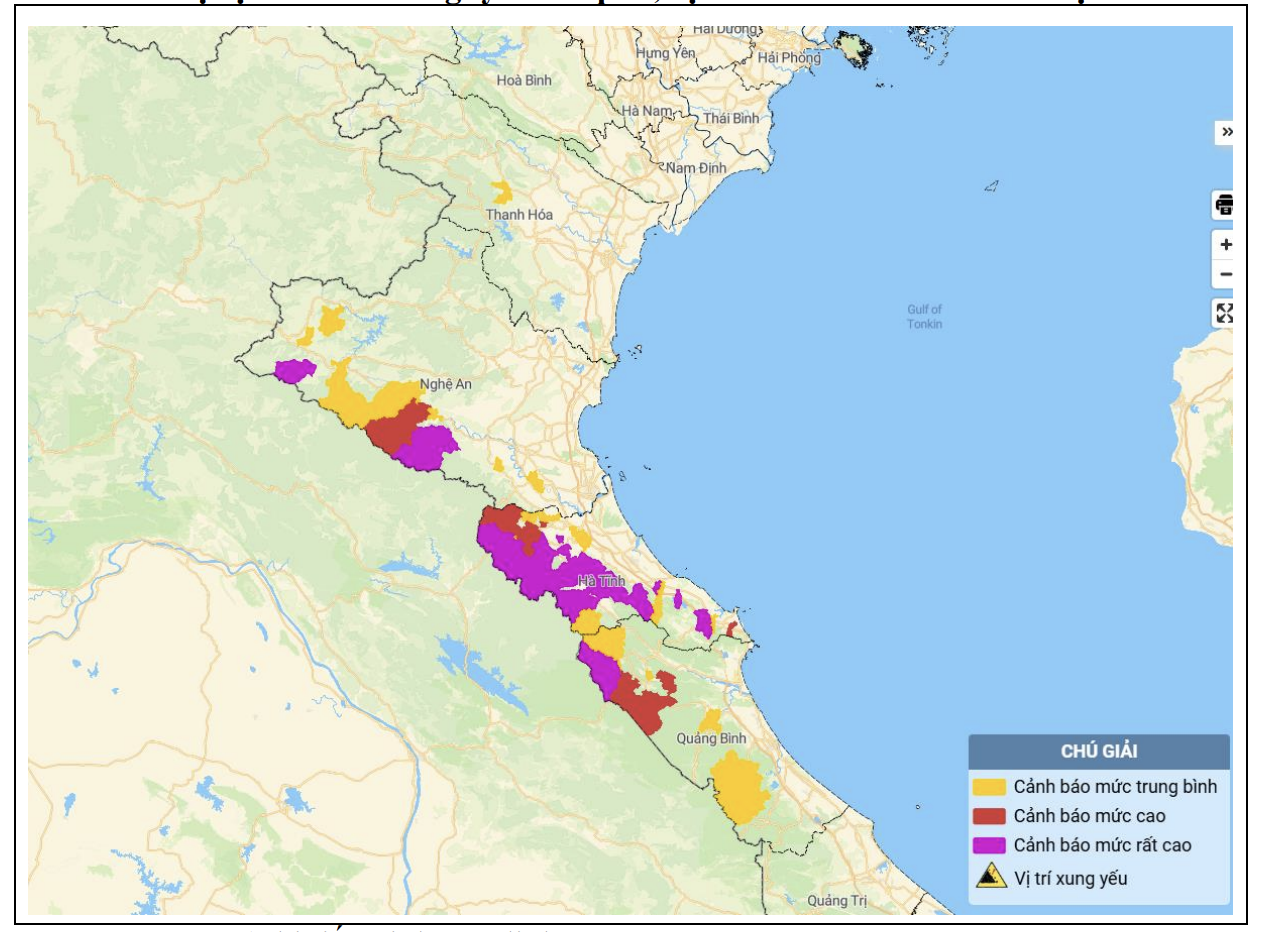 Cảnh báo lũ quét, sạt lở đất khu vực huyện Lang Chánh