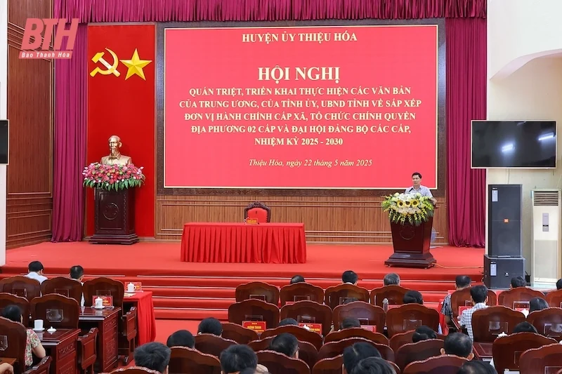 Thiệu Hóa triển khai đồng bộ nhiệm vụ sắp xếp tổ chức bộ máy hành chính cấp xã và chuẩn bị đại hội đảng bộ