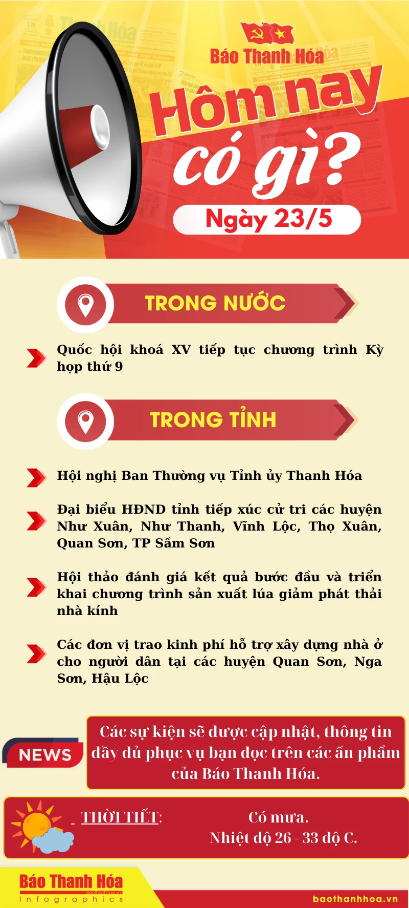 Hôm nay có gì? - Sự kiện nổi bật ngày 23/5/2025