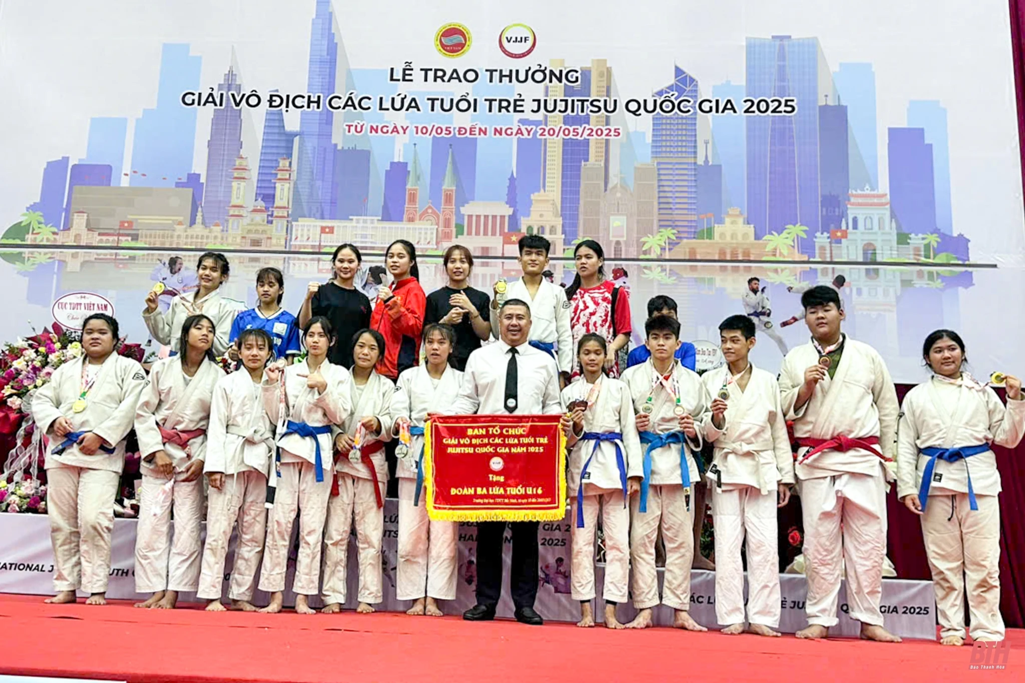 Thanh Hoá xếp hạng ba lứa tuổi U16 tại Giải vô địch các lứa tuổi trẻ JuJitsu quốc gia 2025