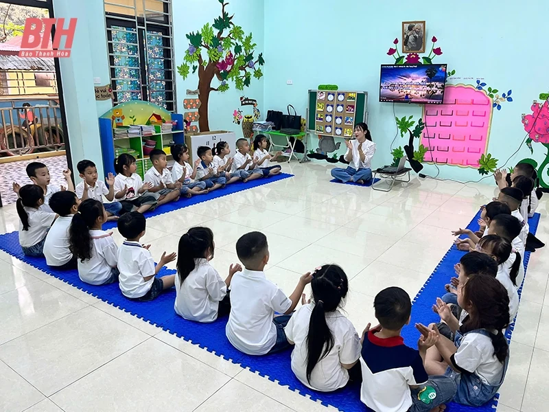 Trường Mầm non thị trấn Thọ Xuân nỗ lực xây dựng trường chuẩn quốc gia