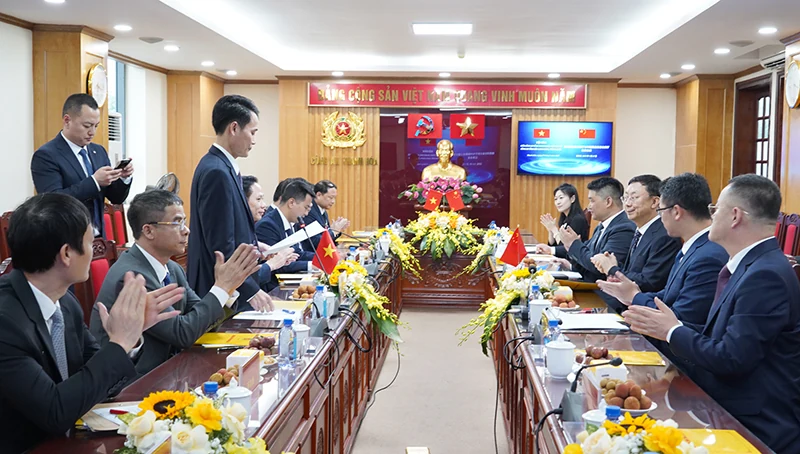 Hội đàm giữa Công an tỉnh Thanh Hóa và Công an tỉnh Hắc Long Giang (Trung Quốc)