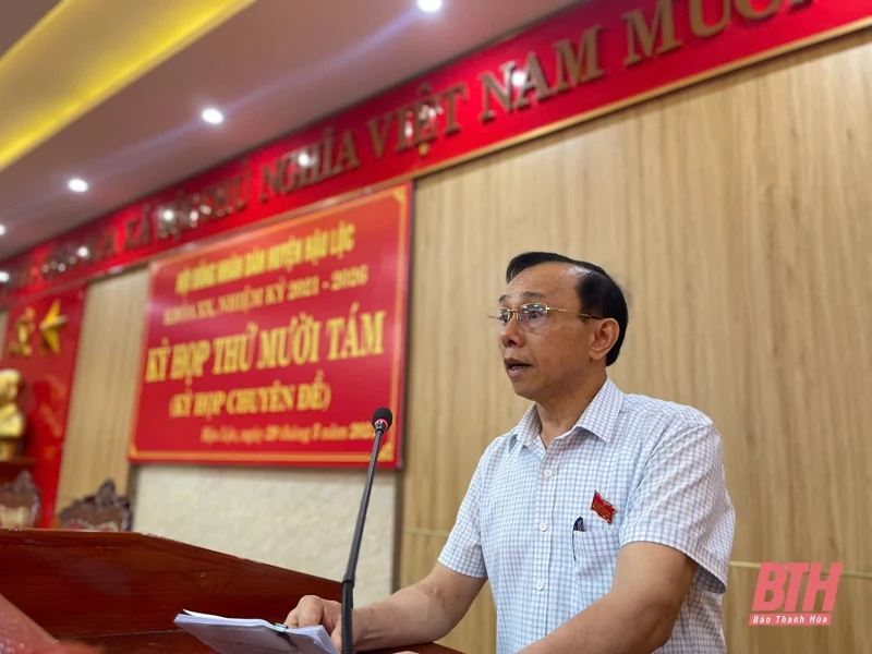 HĐND huyện Hậu Lộc bãi bỏ Nghị quyết về chủ trương đầu tư một số chương trình, dự án đầu tư công giai đoạn 2021-2026 