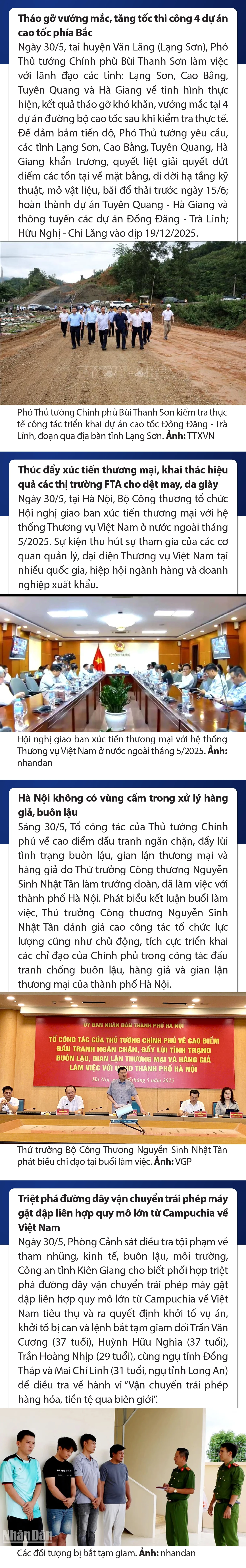 Sự kiện nổi bật trong nước, quốc tế ngày 30/5/2025