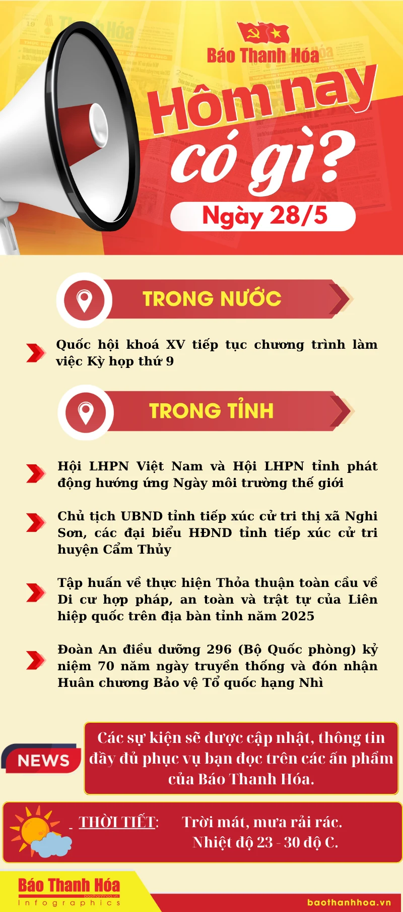 Hôm nay có gì? - Sự kiện nổi bật ngày 28/5/2025