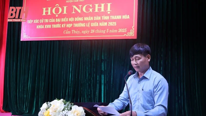 Cử tri huyện Cẩm Thủy đề nghị đầu tư nâng cấp cống tràn ở các tuyến đường