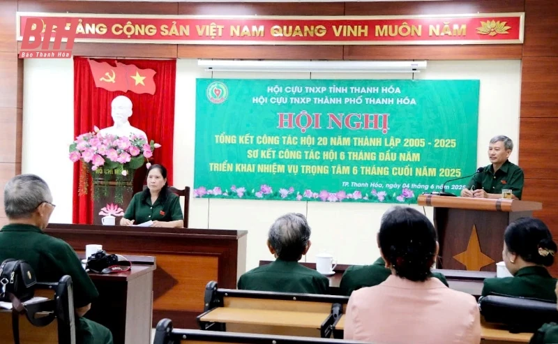 Hội Cựu TNXP TP Thanh Hóa tổng kết hoạt động 20 năm thành lập và triển khai nhiệm vụ 6 tháng cuối năm 2025