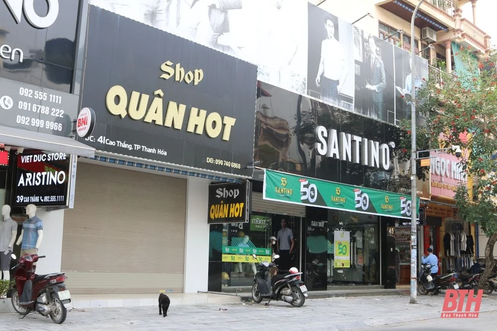 Nhiều cửa hàng thời trang, mỹ phẩm ở TP Thanh Hóa đóng cửa bất thường