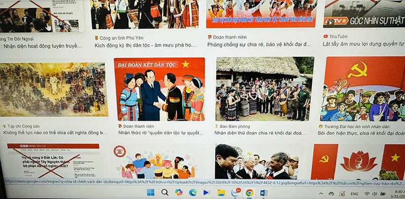 Đấu tranh bác bỏ luận điệu xuyên tạc nhằm chia rẽ dân tộc