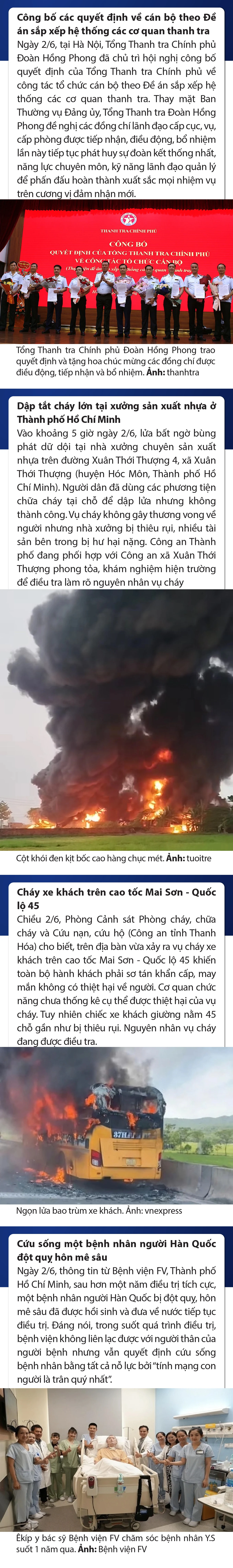 Sự kiện nổi bật trong nước, quốc tế ngày 2/6/2025