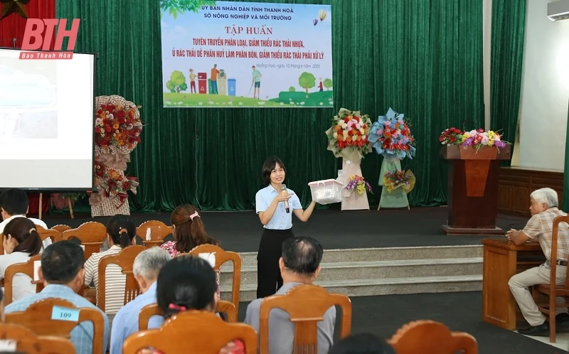 200 hộ dân tham gia tập huấn phân loại, giảm thiểu rác thải nhựa