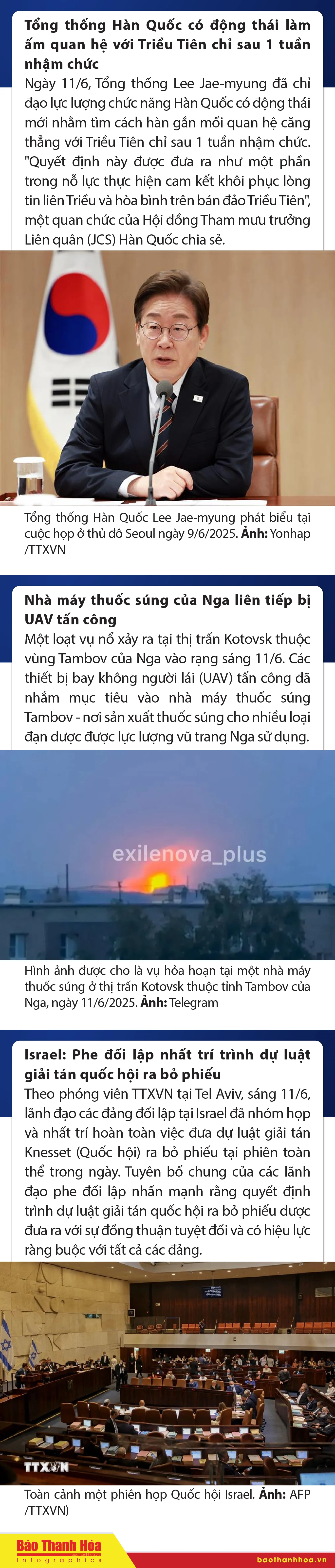 Sự kiện nổi bật trong nước, quốc tế ngày 11/6/2025