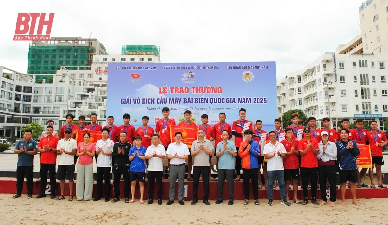 Thanh Hóa nhất nội dung đội tuyển 3 nam tại Giải vô địch Cầu mây bãi biển quốc gia